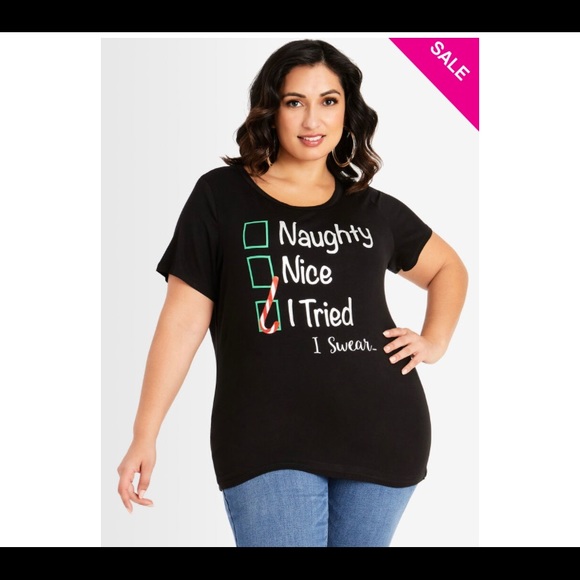 NAUGHTY OR NICE GRAPHIC TEE - Picture 2 of 3